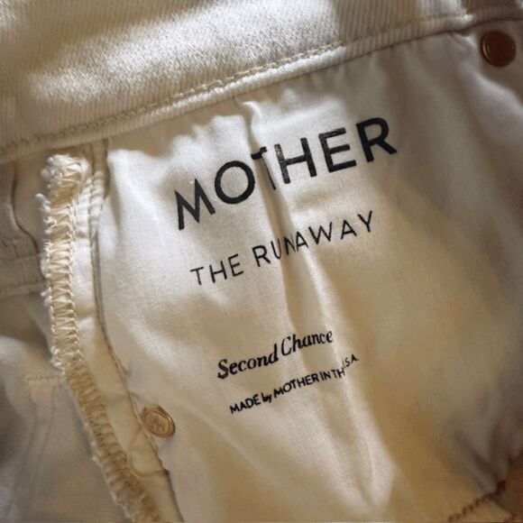 Mother Women's Denim Sleeping Beauty Runaway Flare Jeans Cream Size 27 NWOT - Picture 5 of 12